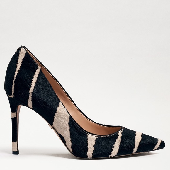 🆕 Sam Edelman Hazel Pointed Toe Pump Zebra Brahma - Picture 2 of 13